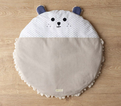 Beary Round Mini Floral Pet Mat