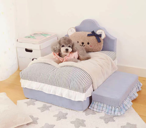 Teddy Blue Realistic Mini Bed