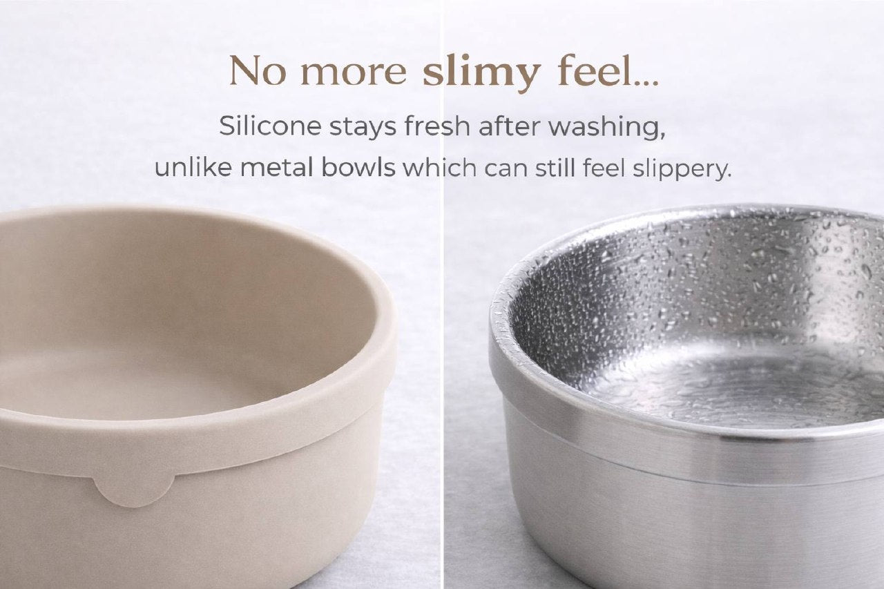 Silicone Dog Feeding Bowls with Lid (2-Piece Set)