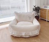 Snowy White Car Seat Cushion Bed