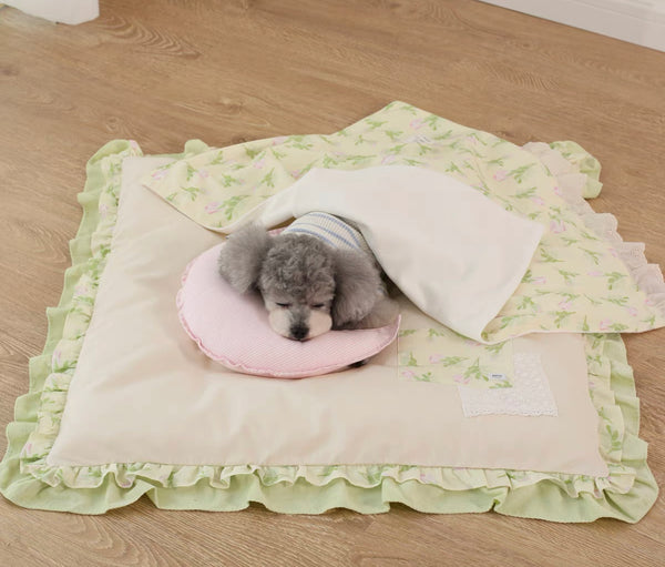 Pink Garden Series Cushion House Pet Bed