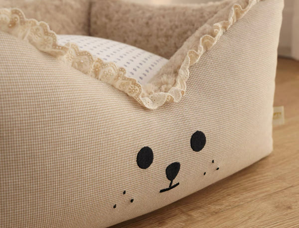 Beary Khaki Cushion Bed