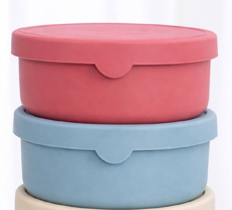 Silicone Dog Feeding Bowls with Lid (2-Piece Set)